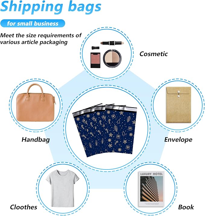 Christmas Poly Mailer 10x13 Inch 25 Pcs, Waterproof and Tear-Resistant Shipping - Image 8