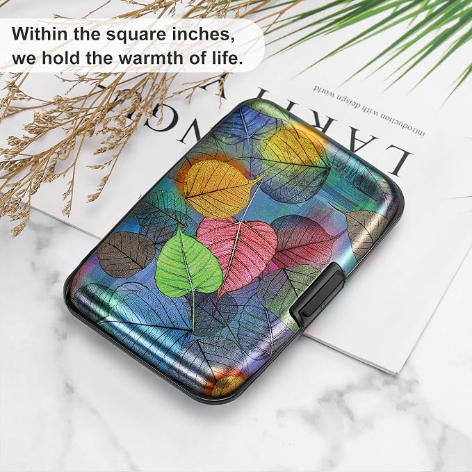 ELFISH Mini RFID Aluminum Wallet Credit Cards Holder Business Card Case Metal - Image 6