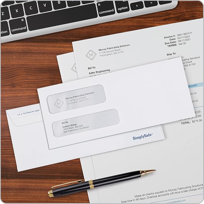 Columbian #9 Security Envelopes, Double Window, 3-7/8" x 8-7/8", Release & Seal - Image 7