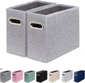 2 Packs Letter Size File Organizer, File Folders Organizer, Fabric Storage Box by ComfortKeeper