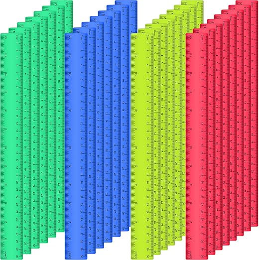 Zonon 30 Pcs Wooden Rulers Bulk 12 Inch Ruler by Zonon