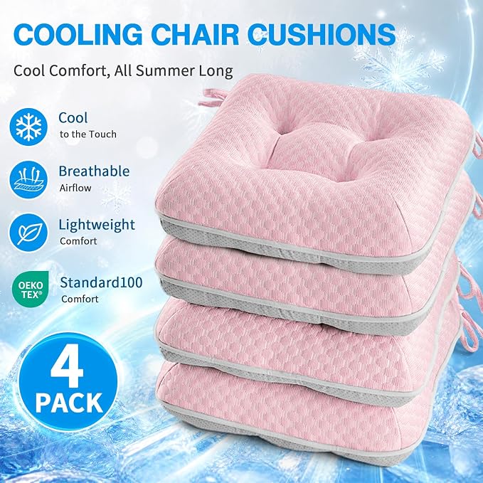 BETU Cooling Chair Cushions Set of 6, 3.5” Thick Seat Cushions, Breathable - Image 8