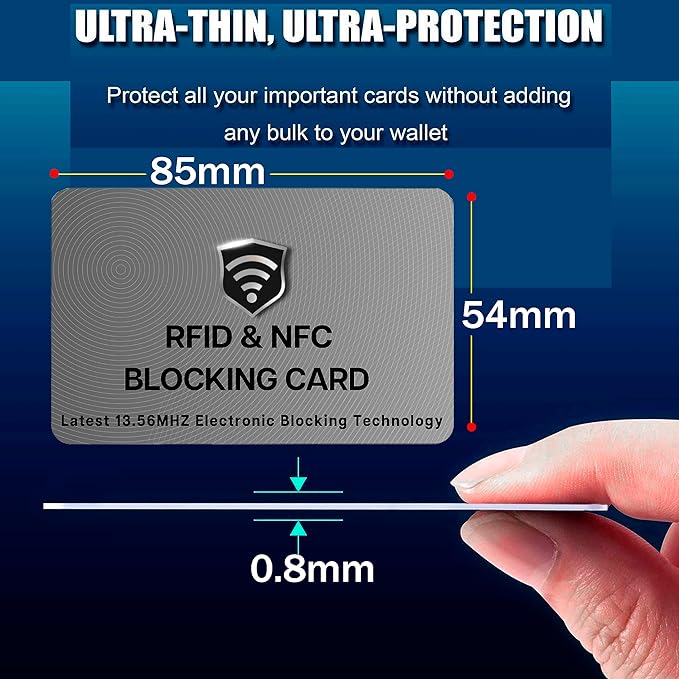 SaiTech IT 10 Pack of RFID Blocking Card, One Card Protects Entire Wallet Purse - Image 2