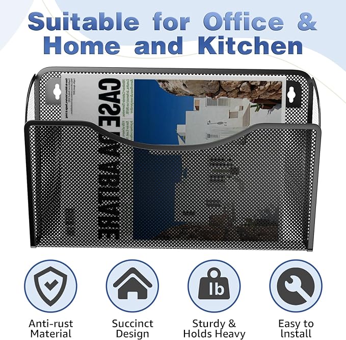MINDEPOT Wall File Organizer 3 Pack - Image 4