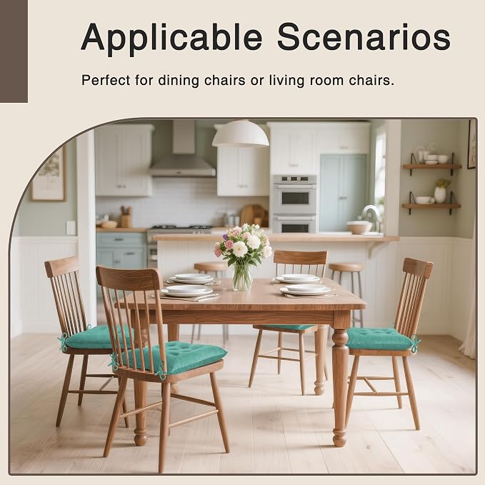 OVOV 4 Pack Chair Cushions for Dining Chairs Soft Seat Cushions for Kitchen - Image 5
