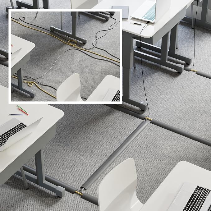 D-Line Cable Protector, 1/2 in H, 6 ft L, 2-3/8 in W, 1 Channel - Image 5