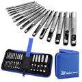 15 Pcs Leather Hole Punch, Hole Punch Set Round Steel Leather Craft Hollow Hole by Veroave