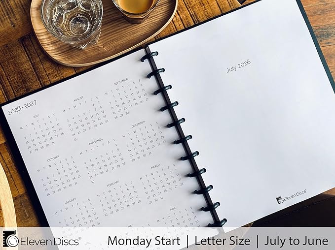Eleven Discs Academic Year Monthly Calendar Refill July 2026-June 2027 - Image 2