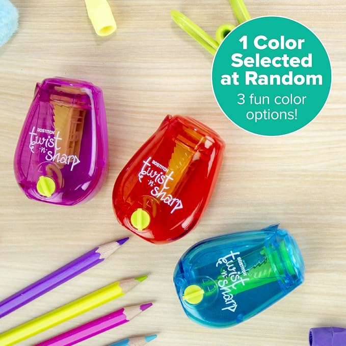 Bostitch Office Pencil Sharpener, One Assorted Color, Twist-n-Sharp, Colored - Image 2