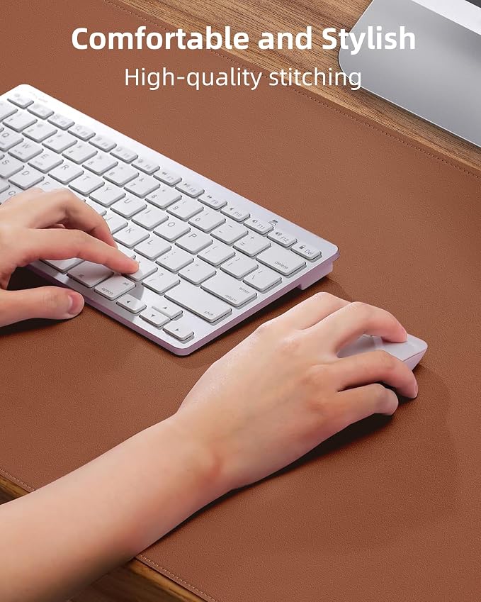 Large Desk Mat - 48" x 17"Leather Desk Pad Protector, Office Desk Mat, Non-Slip - Image 3