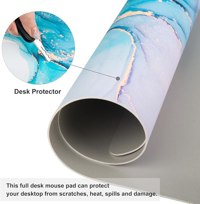 QIYI Large Mouse Pad, PU Leather Desk Mat - Image 5