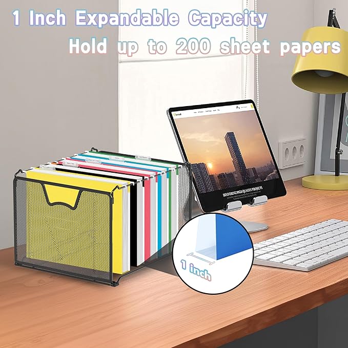 Blue Hanging File Folders, 50 Packs Reinforced Hanging Folders, Designed - Image 5