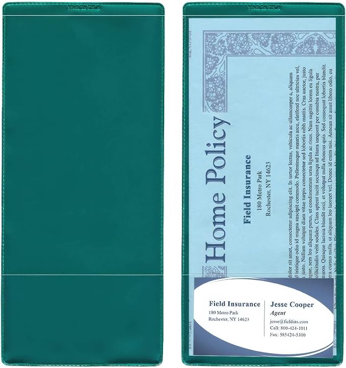 StoreSMART® - Metallic Green Plastic Policy/Lotto Ticket Holders - 200-Pack - by StoreSMART