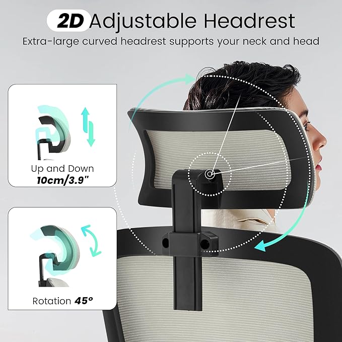 Fizzin Ergonomic Office Chair, 400 LBS Computer Chairs - Image 5