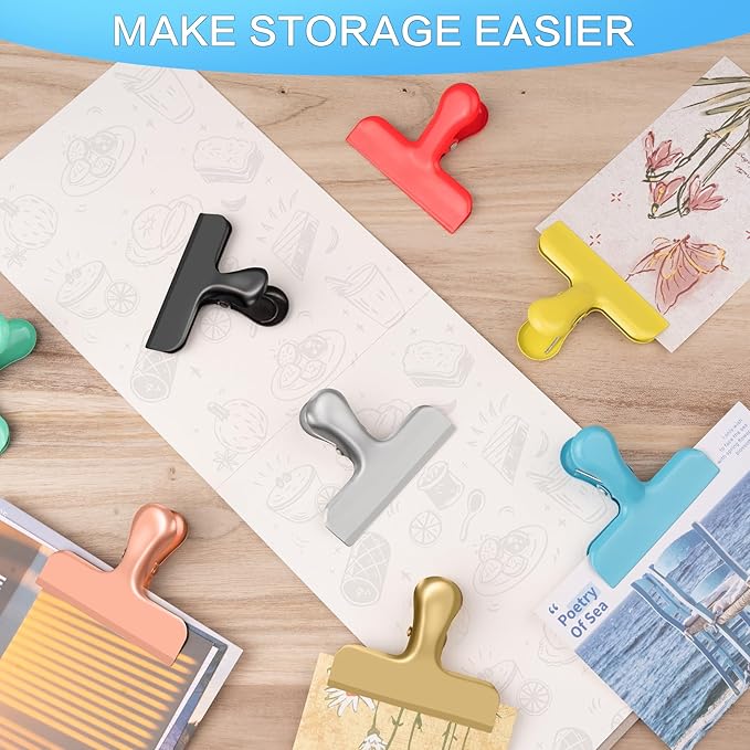 Chip Bag Clips, 12 Pack Heavy Duty Chip Clips & Food Clip, Air Tight Seal Bag - Image 4