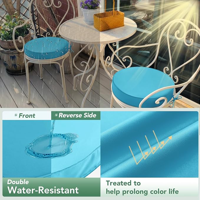 Summsun Outdoor Bistro Chair Cushions Set of 4 - Image 3