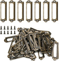 50 PCS Metal Label Holders 60x17mm Antique Bronze by Qjaiune