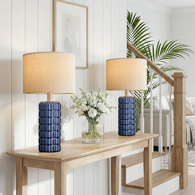 23" Modern Ceramic Table Lamps Set of 2 - Image 3