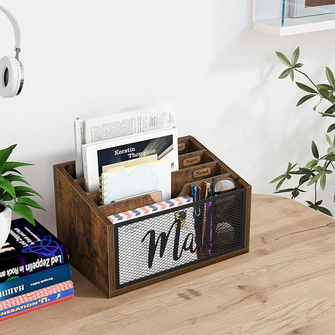 YINMIT Mail Organizer Countertop, Mail Holder, Mail Sorter - Image 4