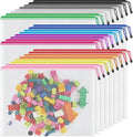 Smarpau Large A3 Mesh Zipper Pouch, 24 Pack 12 Colors 17.4" x 12.4" Zipper by Smarpau