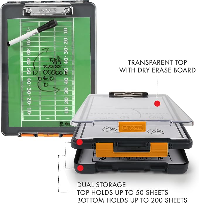 Dexas Clearview Clipcase Dry Erase clipboard, 13.75 x 9.5 Inch, Stay Organized - Image 4