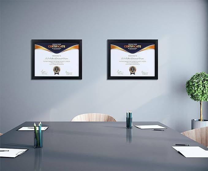 ELSKER&HOME 8.5x11 Picture Frame Certificate Document Frame 6 Pack Glass | - Image 3