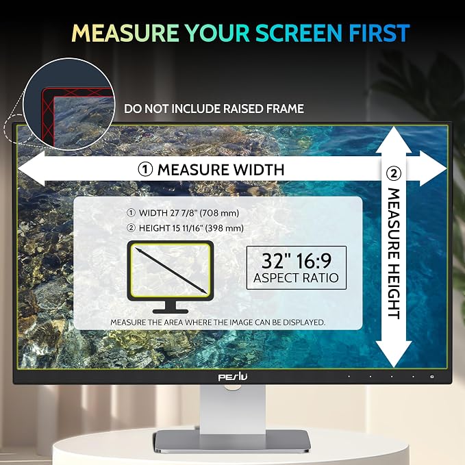 Peslv 32 Inch Privacy Screen for Computer Monitor 16:9 Aspect Ratio, Eye - Image 4