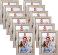 Giftgarden 5x7 Picture Frame Distressed Beige White Set of 12 by Giftgarden