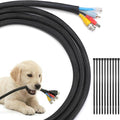 Yecaye 10ft - 1/2 inch Cable Sleeve Cord Protector, Split Braided Wire Loom by Yecaye