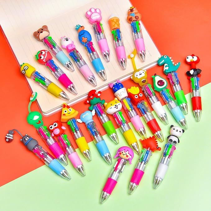 100Pcs Mini Multicolor Pens in One 4-in-1, Cute Pens Bulk - Image 6