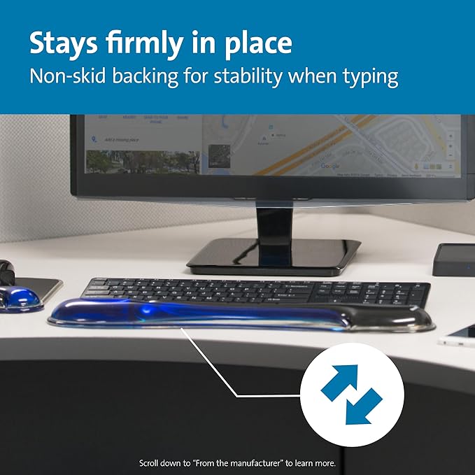 Kensington Duo Gel Keyboard Wrist Rest, Ergonomic Support - Image 6