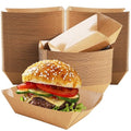 DEAYOU 250 Pack Paper Food Boats, 2 LB Kraft Food Trays Disposable, Grease by DEAYOU