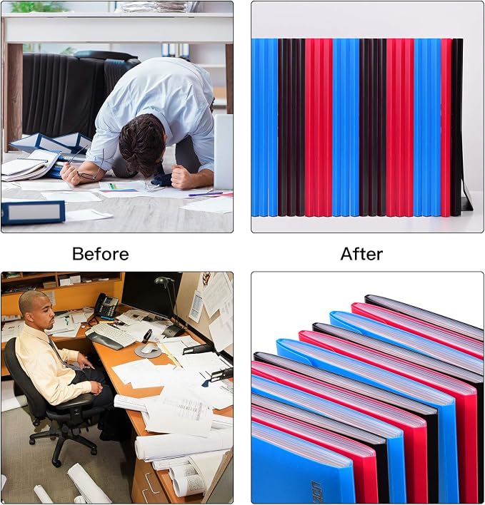 7-Pocket Expanding File 3pcs, Plastic Expandable File Folder - Image 6