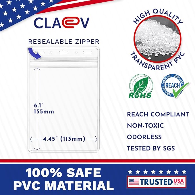 Claev Fast Seal Vertical 4x6 Passport & Card Holders, 50 Pack), Conferences - Image 3