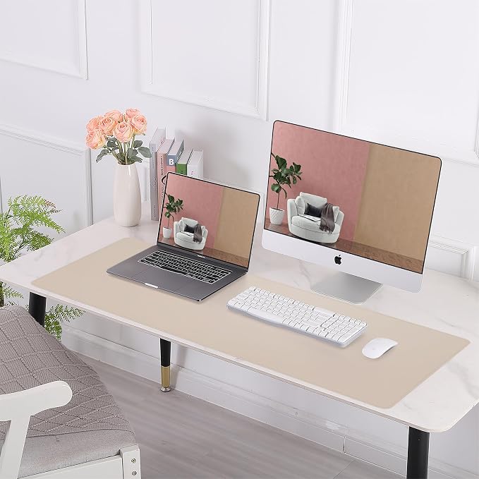 AFIING Desk Mat, 23.6" x 13.8", Desk Pad Protector | Dual-Sided Cork & PU - Image 9