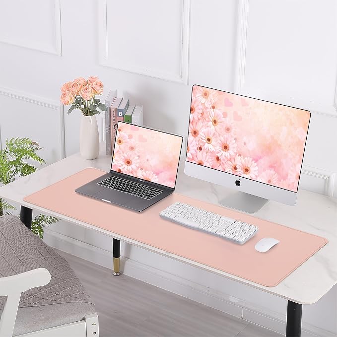 AFIING Cork Desk Mat 55" x 17", Dual-Sided Natural Cork & PU Leather Desk Pad - Image 5