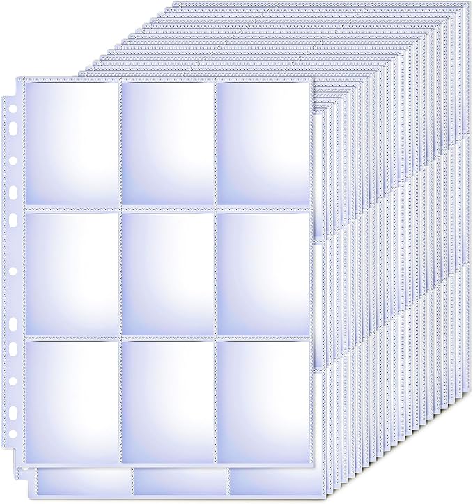 65 Pack 9 Pocket Card Sleeves Binder Sheets, Trading Card Sleeves - Image 7