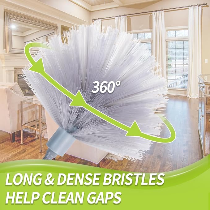 IVYROLL Cobweb Duster with Extension Pole, Spider Web Brush & Ceiling Cleaning - Image 6
