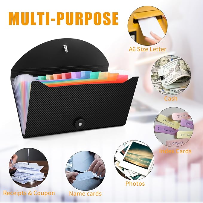 Nicecho Receipt Coupon Organizer, 13 Pockets Small Accordion File Organizer - Image 4