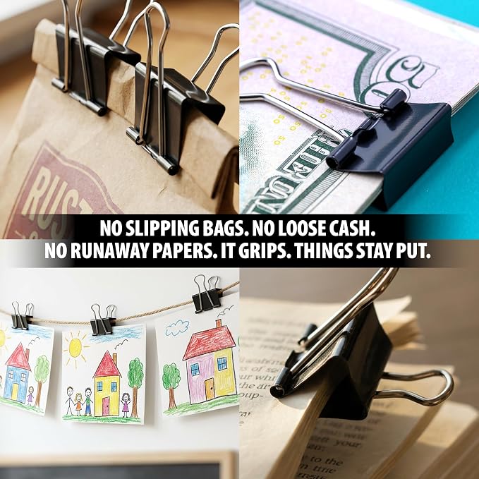 Officemate Small Binder Clips, 12 Boxes of 1 Dozen Each - Image 4