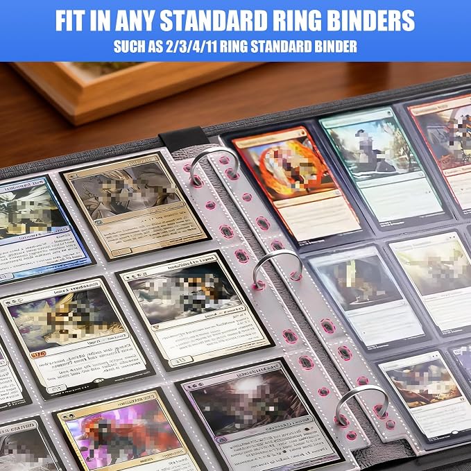 115 Pack 9 Pocket Card Sleeves Binder Sheets, Trading Card Sleeves - Image 4