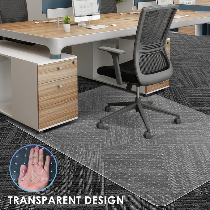 Vicwe Large Office Chair Mat for Carpeted Floors，60"X48" Rectangle Desk Chair - Image 6