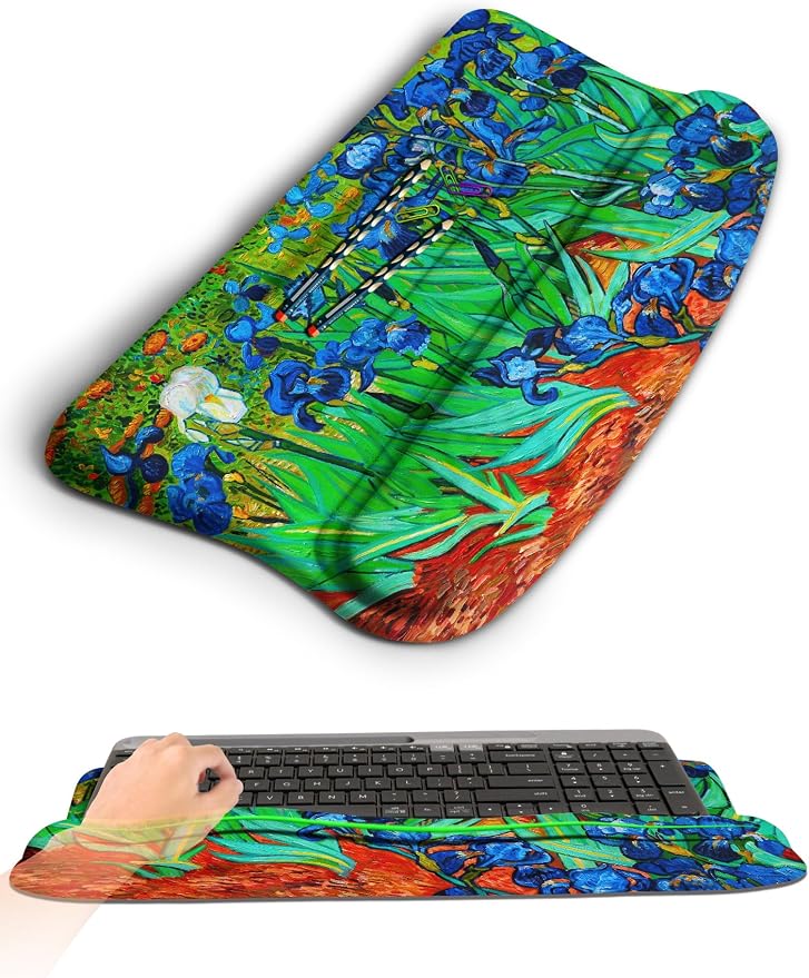 Ergonomic Wave Wrist Rest with Keyboard Stand, Cushioned Palm Rest, Comfortable by KUOSGM
