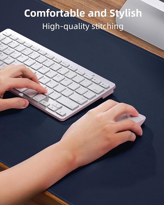Leather Desk Pad Protector, Mouse Pad, Office Mat, Non-Slip PU Leather Blotter - Image 4