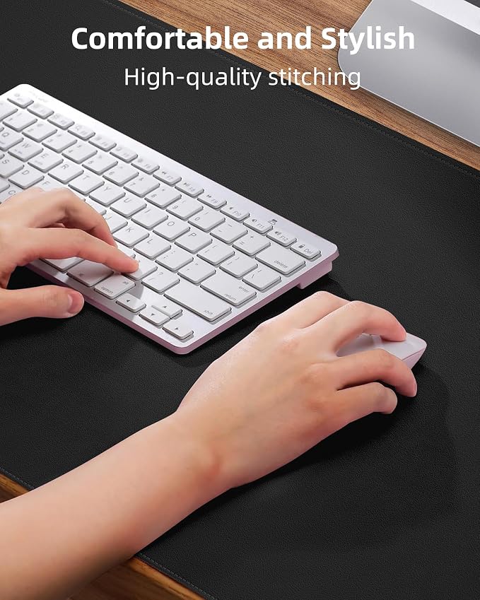 AFIING Leather Desk Protector, Large Mouse Pad, Non-Slip Blotter, Waterproof - Image 3