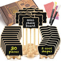 Mini Chalkboard Signs, 30 Pack Framed Small Chalk Board Food Labels by OleOletOy