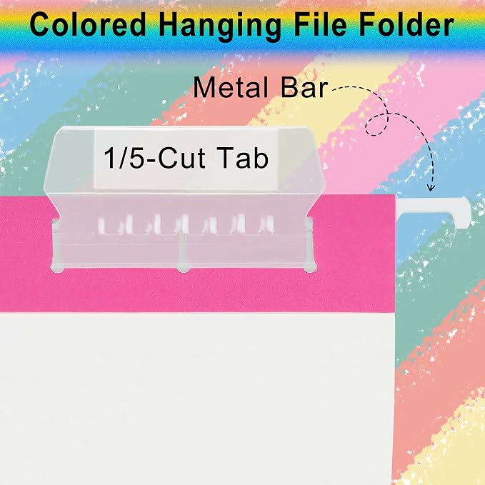 pmybupo 6 Pack Pink Hanging File Folders - Image 3
