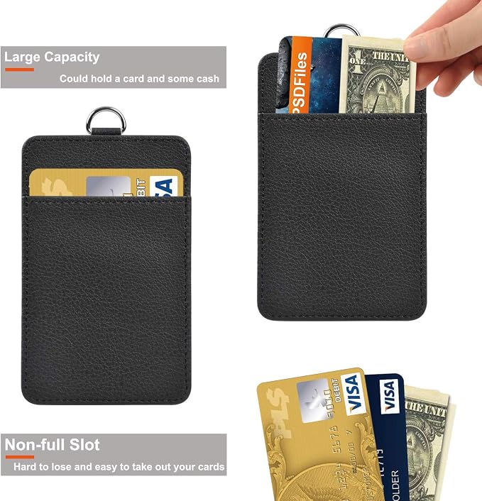 3 Pack PU Leather ID Badge Holder, Life-Mate ID Badge Holder - Image 4