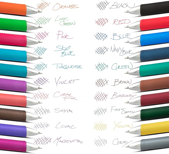 Pentel EnerGel RTX Retractable Liquid Gel Pen, Medium Line, Metal Tip, 20 Pack - Image 2