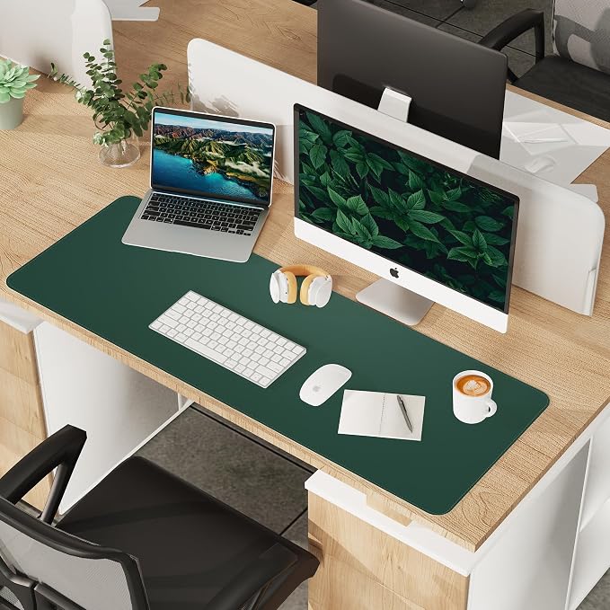 AFIING Cork Desk Mat 55" x 17", Dual-Sided Natural Cork & PU Leather Desk Pad - Image 6
